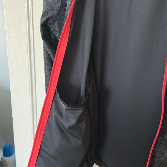 Mondetta ladies full zip running/track jacket. Steel gray with orange trim. XL - Picture 6 of 7